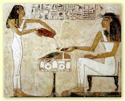 Ancient Egyptian Enjoing Wine